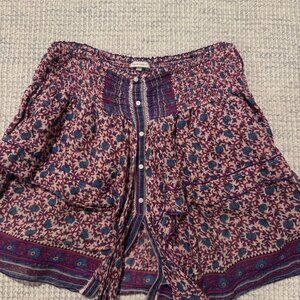 Poupette St Barth Skirt Sz L Pink Floral